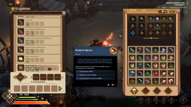 Dimraeth official game screenshot illustrating crafting